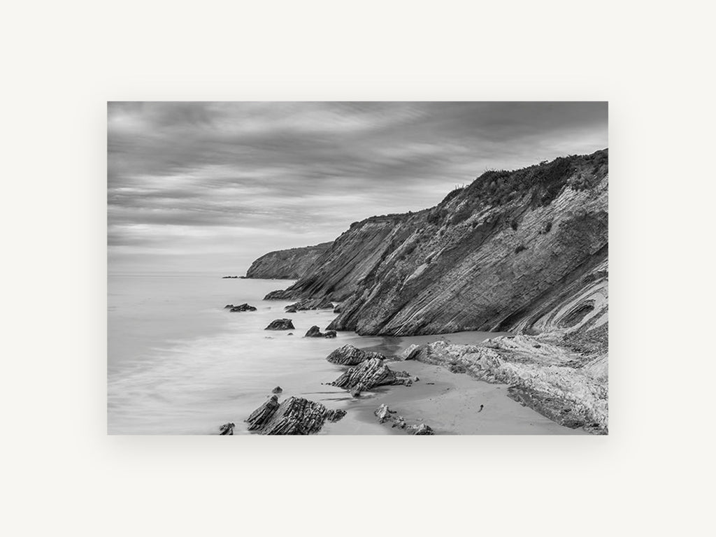 Gaviota Cliffs at Dusk, coastal canvas wall art print, front view