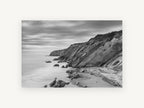 Gaviota Cliffs at Dusk, coastal canvas wall art print, front view