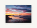 Dusk Shorebirds Glow, coastal canvas wall art print, front view