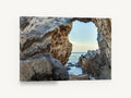 Window to the Sea, rock arch ocean view photograph, coastal canvas wall art print ready to hang