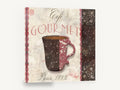 Café Gourmet Cup, vintage café gourmet coffee cup kitchen, kitchen canvas wall art print ready to hang