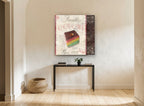 Layered Biscuit Couche kitchen canvas print on the wall of a hallway