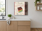 Layered Biscuit Couche kitchen canvas print on the wall of a kitchen