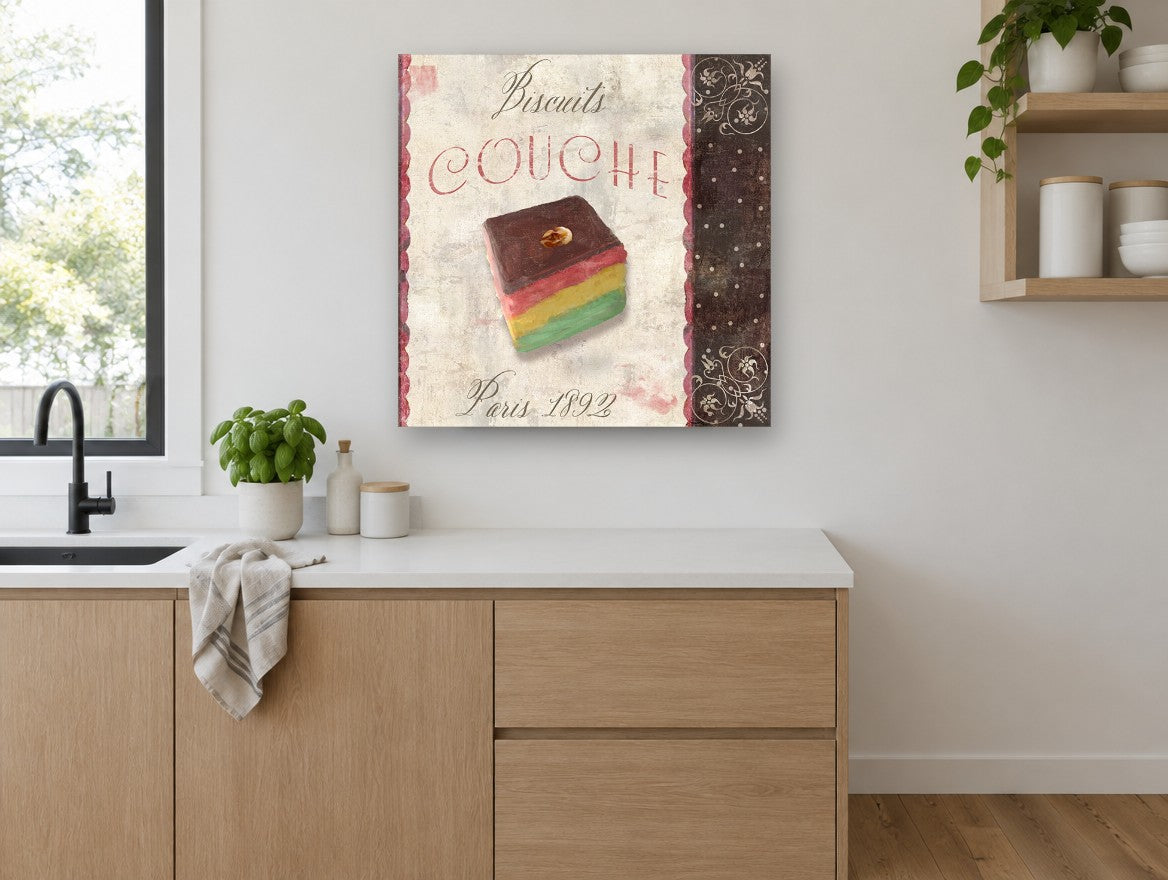 Layered Biscuit Couche kitchen canvas print on the wall of a kitchen