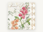 Sweet Pea Harlequin, floral canvas wall art print, front view
