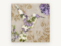 Lilac Tapestry Hummingbird, floral canvas wall art print, front view