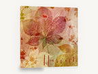 Autumn Harvest Leaves, autumn leaves harvest botanical layered, floral canvas wall art print ready to hang