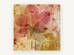 Autumn Harvest Leaves, floral canvas wall art print, front view