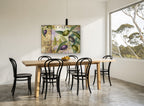 Olive Grove Italia floral canvas print on the wall of a dining room