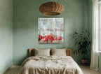 Cajun Trout Signboard coastal canvas print on the wall of a bedroom