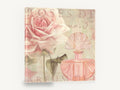 Blush Rose Perfume, pink rose perfume bottle vintage, floral canvas wall art print ready to hang