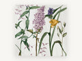 Lilac and Spiderwort Meadow, floral canvas wall art print, front view