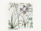 Lilac Gladioli Meadow, purple gladioli botanical illustration, floral canvas wall art print ready to hang