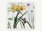 Golden Lily Meadow, floral canvas wall art print, front view