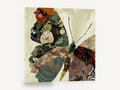 Brocade Butterfly Patchwork, patchwork butterfly floral fabric collage, floral canvas wall art print ready to hang