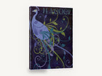 Nouveau Peacock Swirl, art nouveau peacock illustration, animal canvas wall art print ready to hang