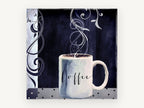 Midnight Blue Coffee Mug, kitchen canvas wall art print, front view