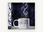 Midnight Mocha Mug, kitchen canvas wall art print, front view