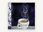 Midnight Espresso Swirl, kitchen canvas wall art print, front view