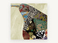 Brocade Pear Patchwork, kitchen canvas wall art print, front view