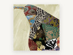 Brocade Pear Patchwork, kitchen canvas wall art print, front view