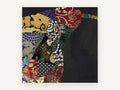 Brocade Pear Patchwork, kitchen canvas wall art print, front view