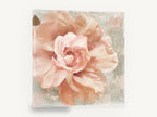Blush Rose Bloom, blush pink rose textured floral, floral canvas wall art print ready to hang