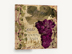 Merlot Classico Vineyard, merlot grapes vintage wine label, floral canvas wall art print ready to hang