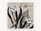 Saffron Crocus Study, floral canvas wall art print, front view