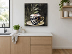 Leopard Cup Kenyan Brew kitchen canvas print on the wall of a kitchen