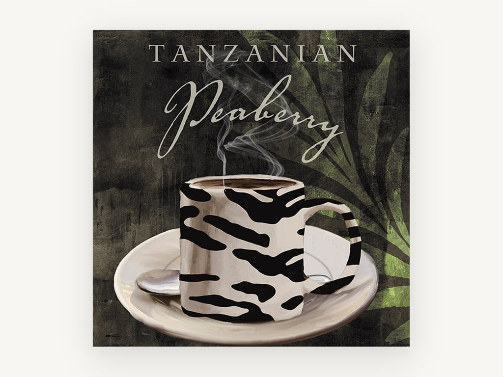 Zebra Stripe Peaberry, kitchen canvas wall art print, front view