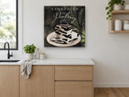 Zebra Stripe Peaberry kitchen canvas print on the wall of a kitchen