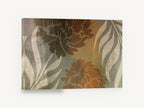 Rust Peony Silhouettes, rust and grey peony silhouette botanical, floral canvas wall art print ready to hang