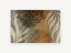Rust Peony Silhouettes, floral canvas wall art print, front view