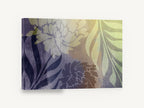 Dusk Peony Silhouettes, peony and leaf silhouette floral abstract, floral canvas wall art print ready to hang
