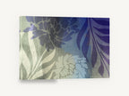 Dusk Peony Silhouettes, blue purple peony silhouette floral art, floral canvas wall art print ready to hang