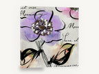 Lilac Bloom Script, lilac flower script watercolour botanical, floral canvas wall art print ready to hang