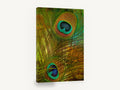 Peacock Feather Eyes, peacock feather digital art, animal canvas wall art print ready to hang