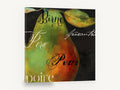 Pear in Many Tongues, pear typography kitchen wall art, kitchen canvas wall art print ready to hang
