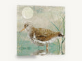 Still Water Sandpiper, sandpiper wading shorebird illustration, landscape canvas wall art print ready to hang