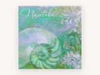 Nautilus Spiral Dreamscape, coastal canvas wall art print, front view
