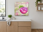 Pink Rasmopolitan Recipe kitchen canvas print on the wall of a kitchen