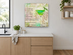 Green Angel Cocktail Recipe kitchen canvas print on the wall of a kitchen