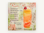 Rum Runner Recipe, kitchen canvas wall art print, front view