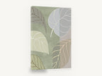 Sage Leaf Panels, sage green leaf illustration botanical, floral canvas wall art print ready to hang