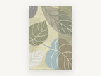 Layered Leaf Panels, floral canvas wall art print, front view
