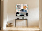 Poppin' Fresh Toaster vintage canvas print on the wall of a hallway