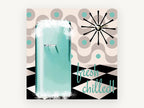Fresh Chilled Fifties Fridge, vintage canvas wall art print, front view