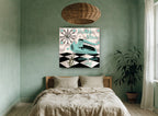 Portable Mixer Kitchen vintage canvas print on the wall of a bedroom