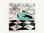 Portable Mixer Kitchen, retro portable mixer kitchen poster, stretched canvas wall art print ready to hang